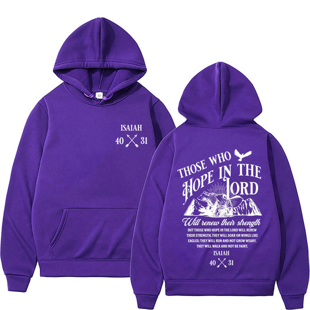 Christian Jesus Letters Print Hoodies Men Women's Clothing