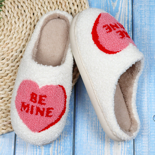 Valentine's Day Love Cotton Slippers