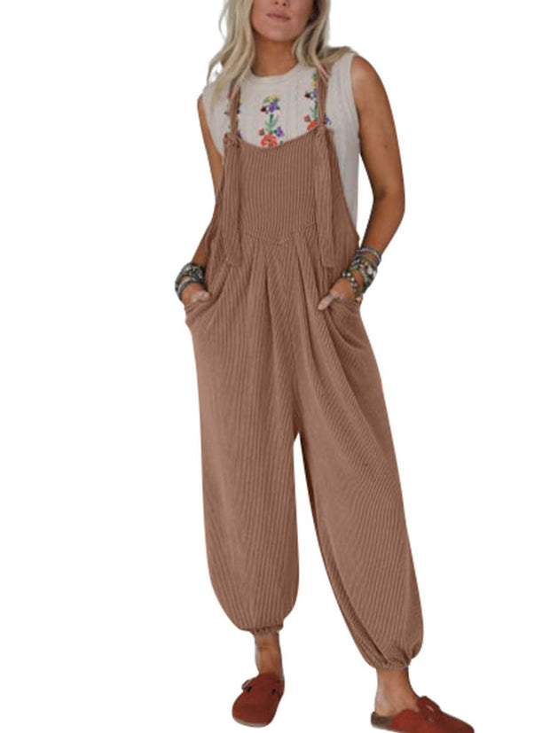 Women's Casual Pocket Long Jumpsuit