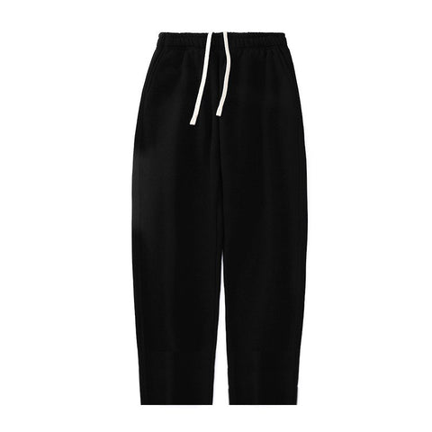 Simple Heavy Men And Women Couple Loose Straight Ankle-tied Casual Sports Pants