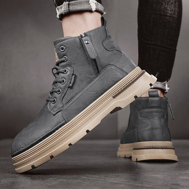 High-top Men's British Style Worker Boot