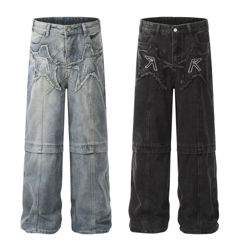 Men's And Women's High-grade Denim Trousers