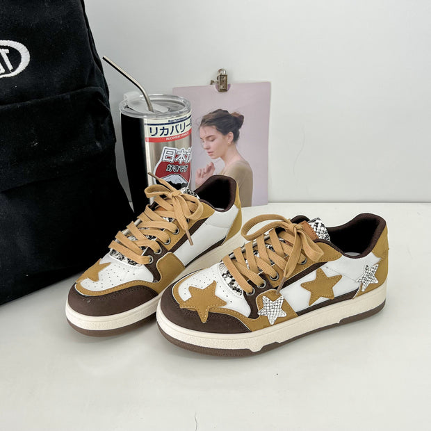 Artistic Style Casual Star Pattern Sneakers Spring And Autumn Series