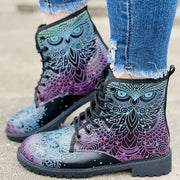 Plus Size Women's Printed Multi-color Printed Martin Boots