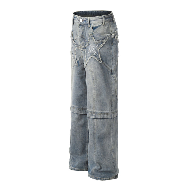 Men's And Women's High-grade Denim Trousers