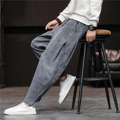 Spring And Autumn Retro Corduroy Casual Men's All-matching Straight Pants