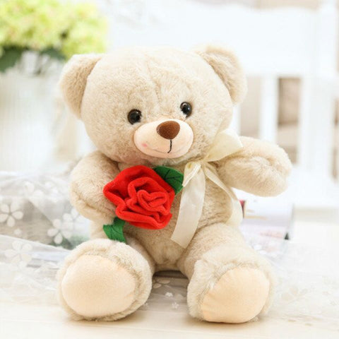 Rose plush toy bear doll NEW Valentine's Day gift to send the Qixi Festival bestie.