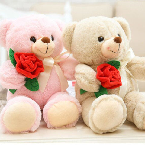 Rose plush toy bear doll NEW Valentine's Day gift to send the Qixi Festival bestie.