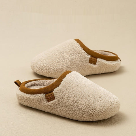 Argy Wormwood Plush Slippers Women's Home Indoor Non-slip Warm Cotton Slippers