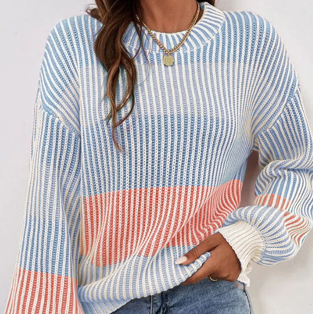 Casual Loose And Warm Round Neck Sweater For Women