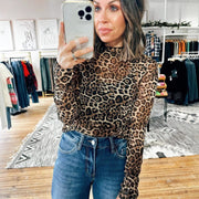 Mesh Printed Long-sleeved Top Women