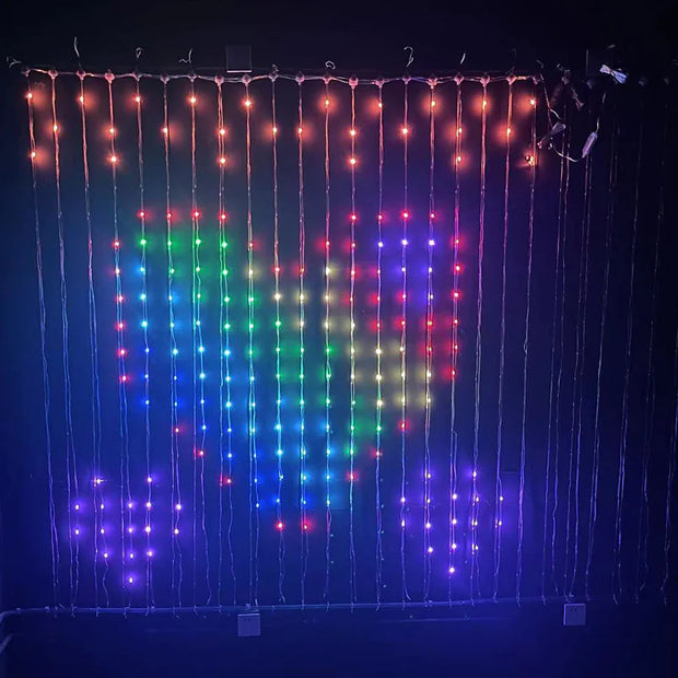 Christmas LED Bluetooth Smart RGB Curtain Lights