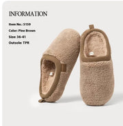 Argy Wormwood Plush Slippers Women's Home Indoor Non-slip Warm Cotton Slippers