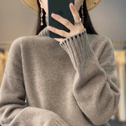 Women's Turtleneck Sweater Solid Color Thread Loose Korean Style