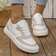 Women's Fashion Round Toe Color-blocking Casual Shoes