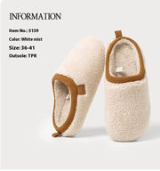 Argy Wormwood Plush Slippers Women's Home Indoor Non-slip Warm Cotton Slippers