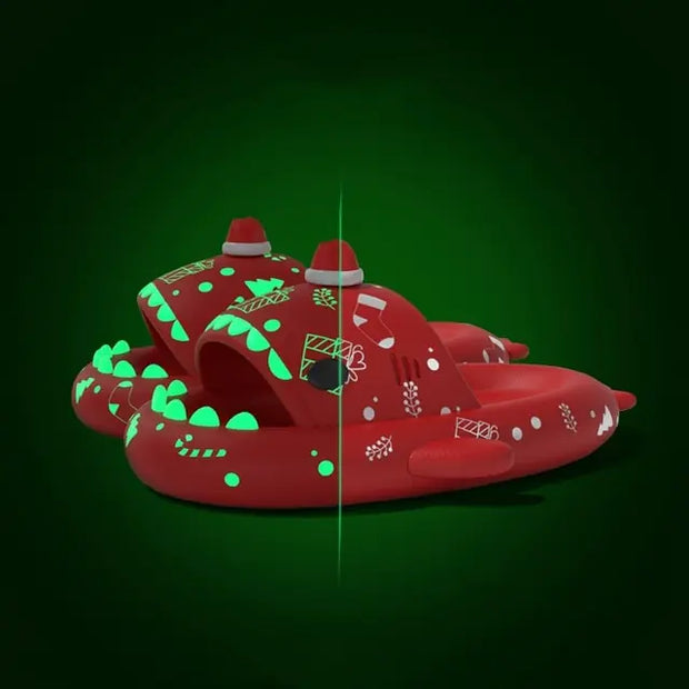 Christmas Luminous Shark Slippers