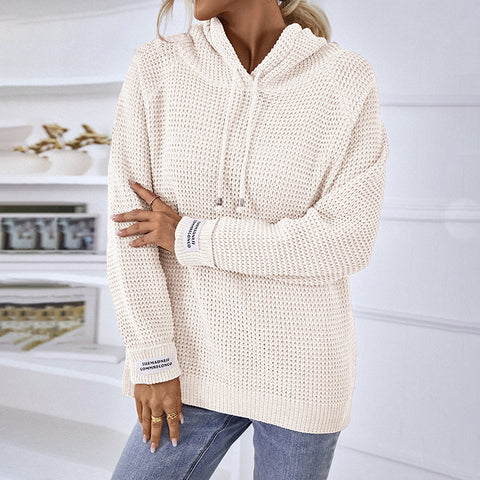 Women's Solid Color Pullover Knitted Sweater