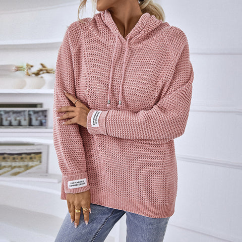 Women's Solid Color Pullover Knitted Sweater