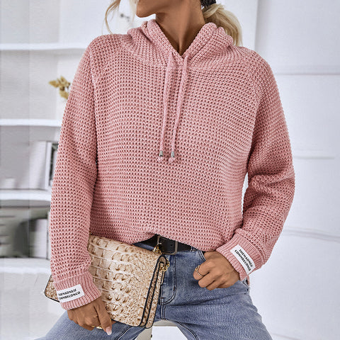 Women's Solid Color Pullover Knitted Sweater