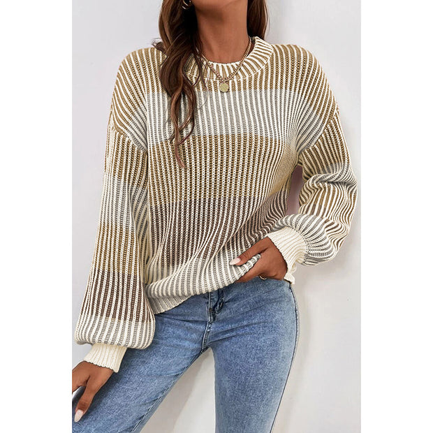 Casual Loose And Warm Round Neck Sweater For Women