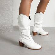 Simple Women's Fashion Leather Boots