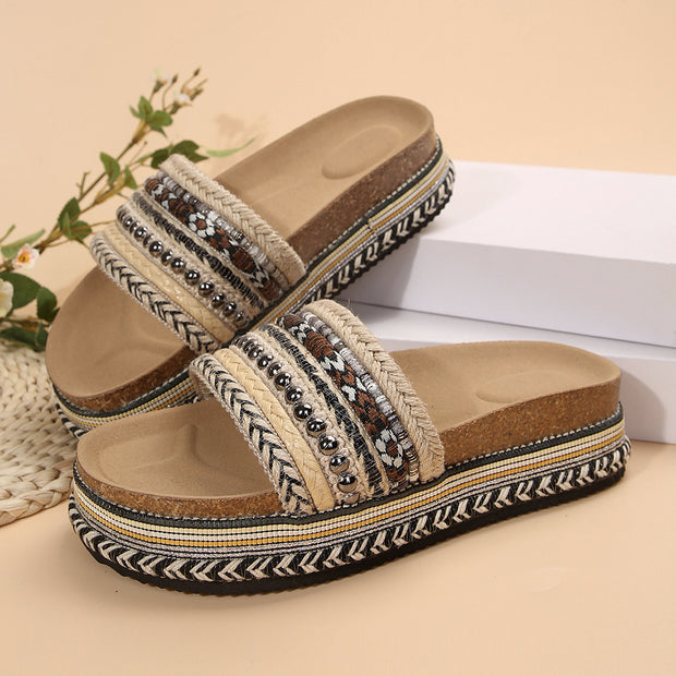 One-Line Muffin Plus Size Fashion Exotic Sandals