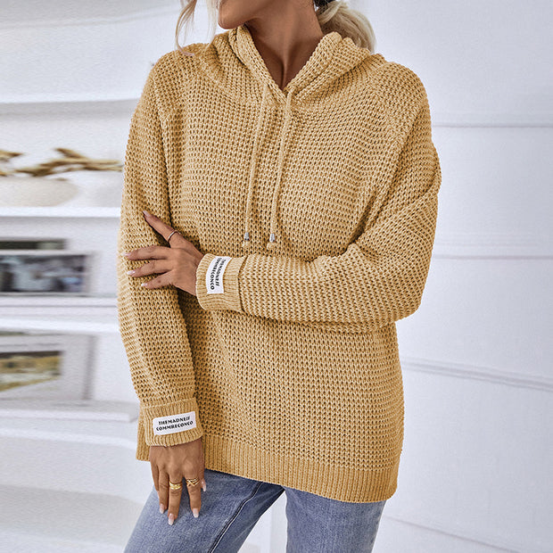 Women's Solid Color Pullover Knitted Sweater