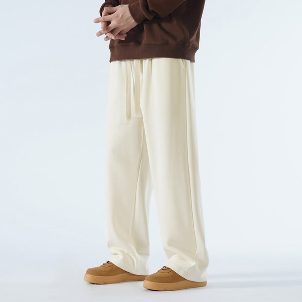 Loose Casual Men's Draping Wide Leg Sports Straight Trousers