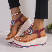 Summer New Colorful Rhinestone Platform High Heel Sandals