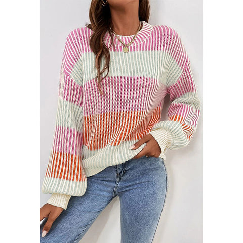 Casual Loose And Warm Round Neck Sweater For Women