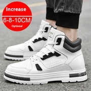 Martin Boots Men's Casual Sneakers Elevator Winter Shoes Sneaker Height Increasing Insole