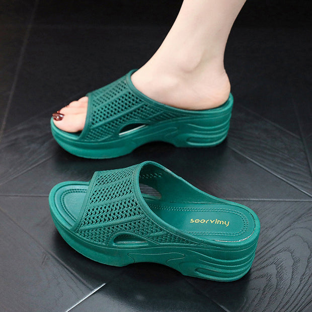 High Heel Slippers Women's Non-slip Platform For Outer Wear