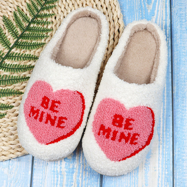 Valentine's Day Love Cotton Slippers