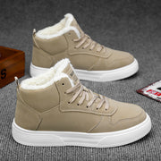 Plus Size Men's High-top Winter Warm Fleece-lined Casual Fashion Sports Cotton Shoes