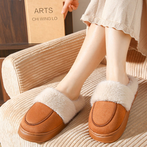 Women's Indoor Home Thick Bottom Non Slip Cotton Slippers