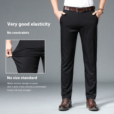 Men's Straight Thin Non-ironing Suit Pants