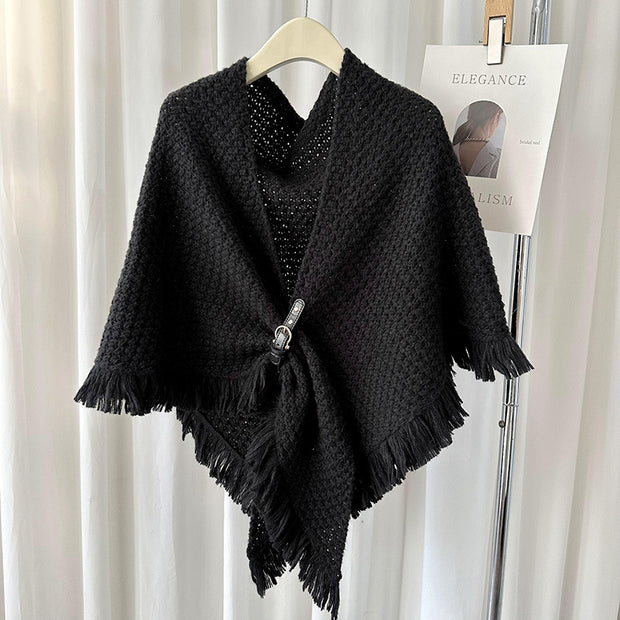 Tassel Cape And Shawl All-matching Thick Warm Neck Protector