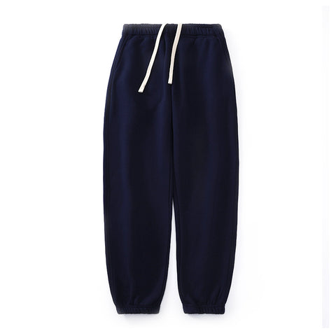 Simple Heavy Men And Women Couple Loose Straight Ankle-tied Casual Sports Pants