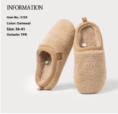 Argy Wormwood Plush Slippers Women's Home Indoor Non-slip Warm Cotton Slippers