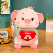 Crown Love Plush Toy Pig Pillow Doll