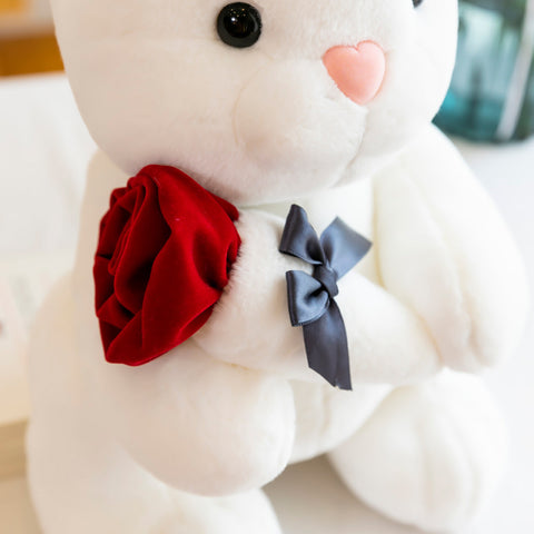 Plush Toy Rose Flower Bunny Doll