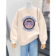 Retro Loose Round Neck Hoodie For Women