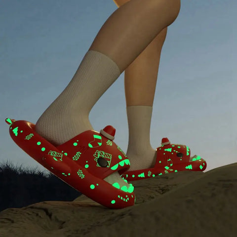 Christmas Luminous Shark Slippers