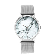 Mesh Band Marble Wrist Watch